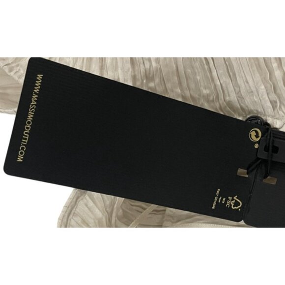 Massimo Dutti Womens Asymmetric Dress XS Pearl Gray Special Edition 6605/300 NWT - Picture 9 of 16